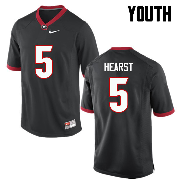 Youth Georgia Bulldogs #5 Garrison Hearst College Football Jerseys-Black